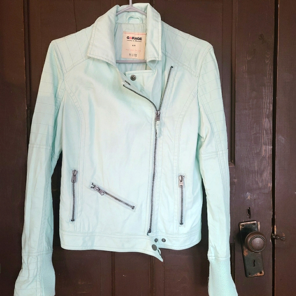 Garage faux leather jacket